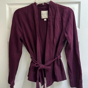 EUC burgundy wrap layering top by Merona